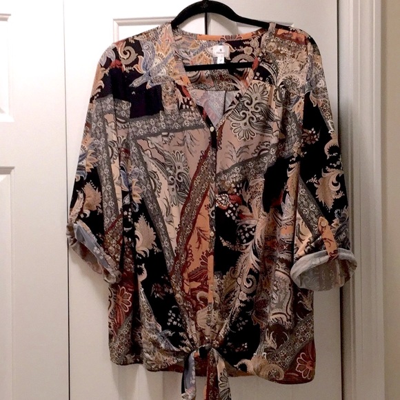 Dress Barn multi color blouse 3X - Picture 1 of 8